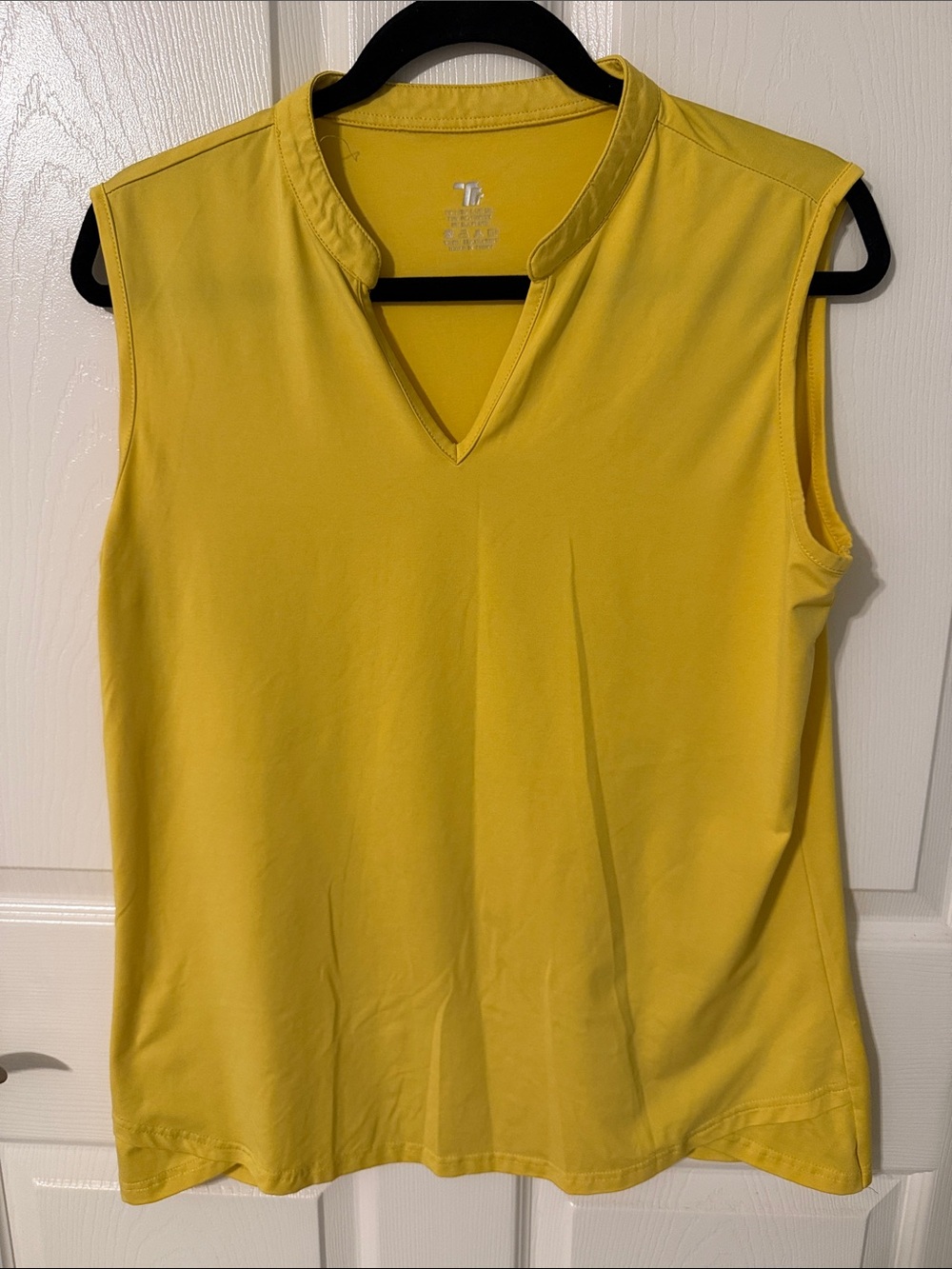 Sleeveless V-Neck Yellow Women's Top